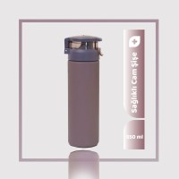 550 ml Kişiselleştirilebilir Pratik Kapaklı Cam Suluk